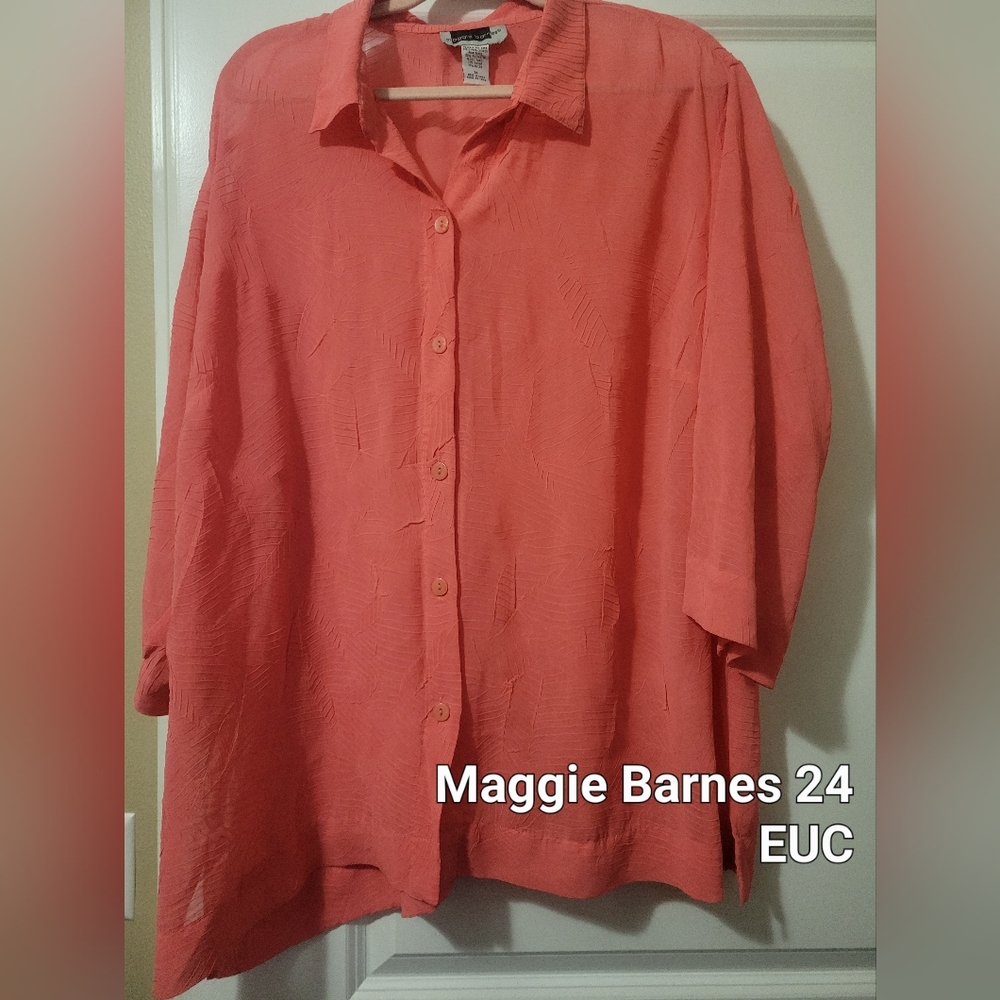 Maggie Barnes 24 button down top